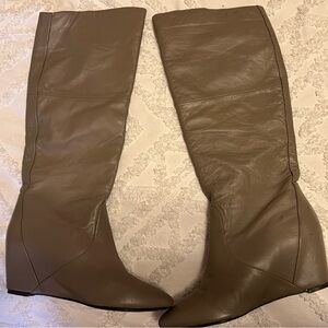 Report Taupe Over the Knee Boots